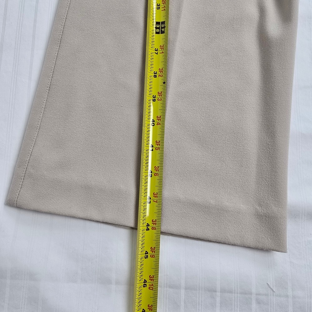 Worthington Stretch Dress Pants Womens 10T Tall Beige Tan Straight Leg Trousers - Picture 13 of 13
